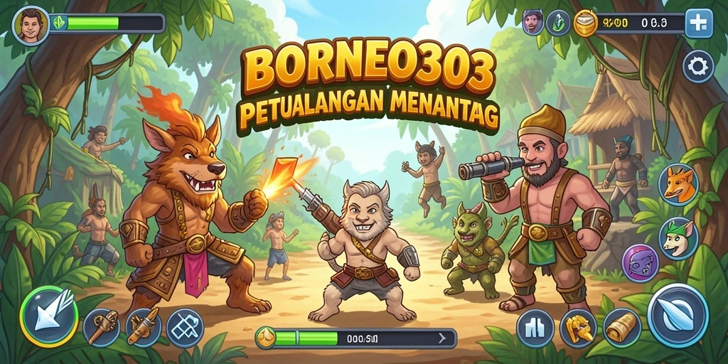 Screenshot gameplay BORNEO303 dengan aksi seru di level Arcade.