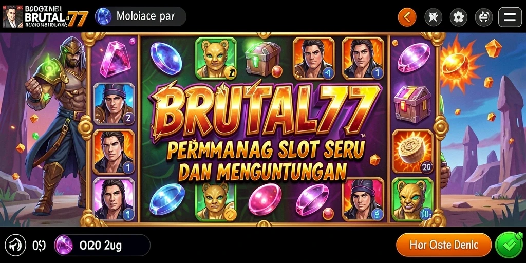Tampilan gameplay BRUTAL77 yang menarik dan penuh aksi.