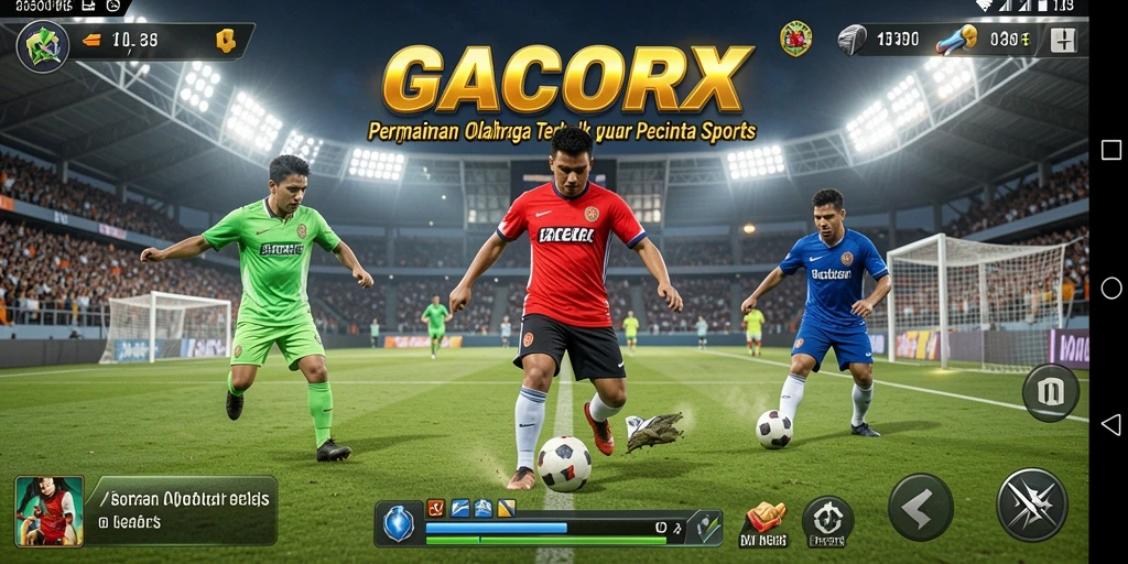 Tampilan gameplay menarik dari GACORX dengan aksi olahraga yang seru.