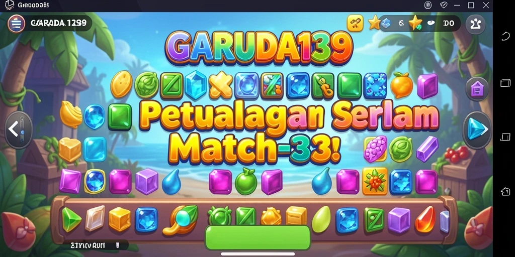 Skrinsut gameplay GARUDA138 yang menampilkan aksi seru Match-3.