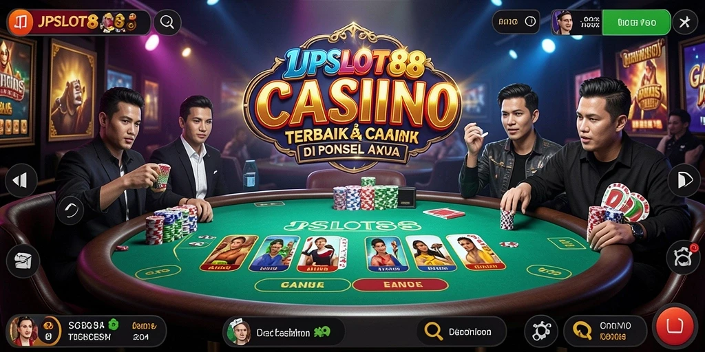 Tangkapan layar JPSLOT88 menunjukkan dealer Live Casino yang interaktif dan permainan yang menarik.