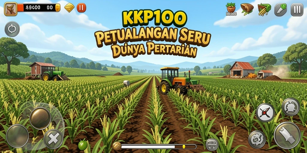 Tangkapan layar KPK100 menampilkan gameplay pertanian yang mengasyikkan.