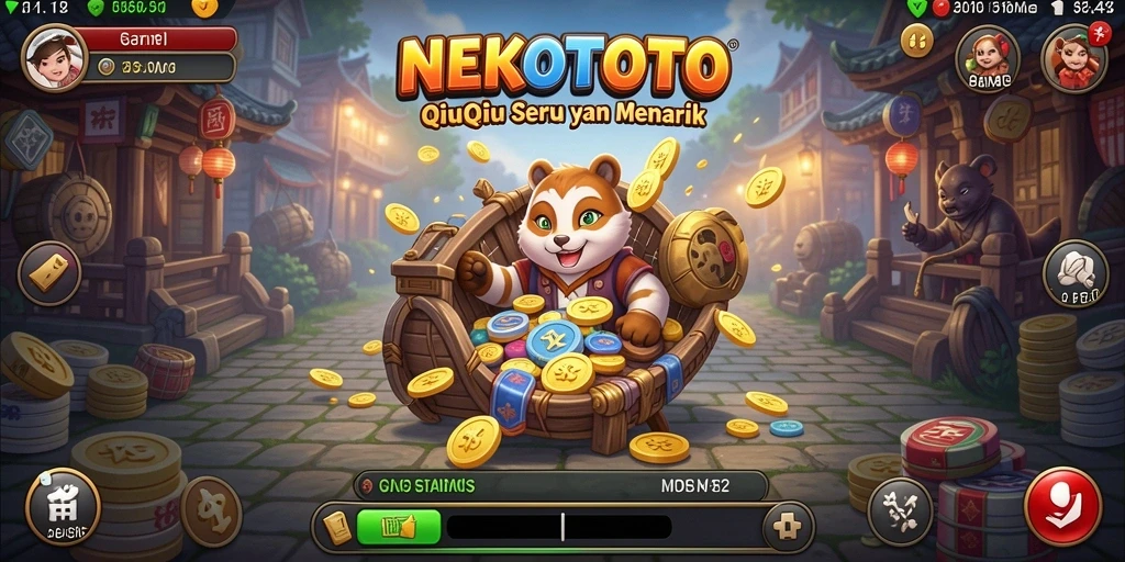 Tampilan gameplay seru dari NEKOTOTO QiuQiu