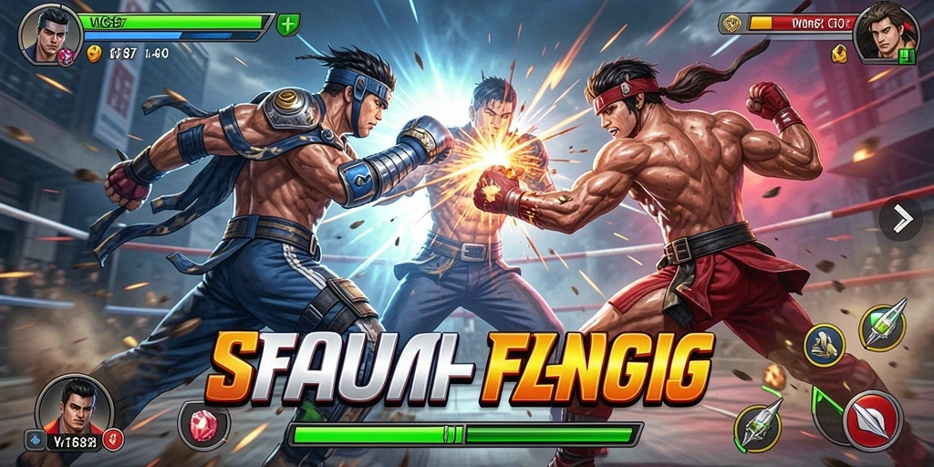 Screenshot WG87 menampilkan aksi pertarungan yang mendebarkan dan karakter yang dinamis.